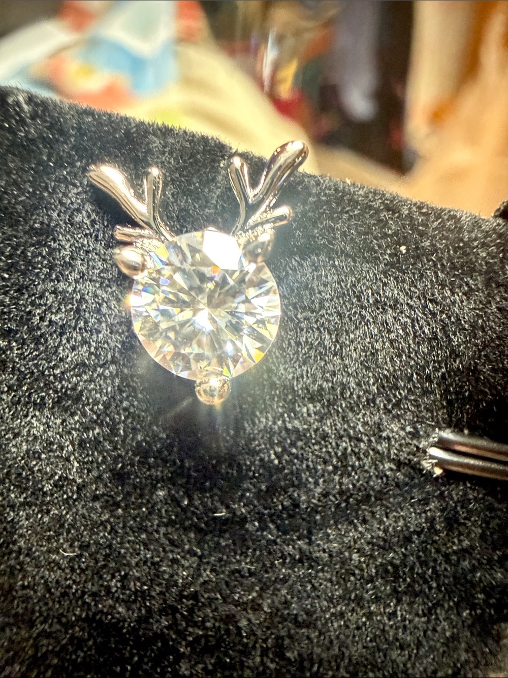 GRA CERTIFIED MOISSANITE DIAMOND REINDEER Earrings 925 Sterling Silver 2CT total - Picture 3 of 10